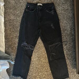 Abercrombie & Fitch Curve Love 90s Straight Ultra High Rise Jeans